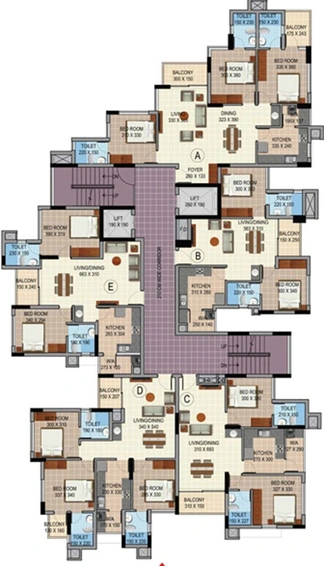 Floor Plan of National Signature in Cheranalloor, Kochi - Image 61116