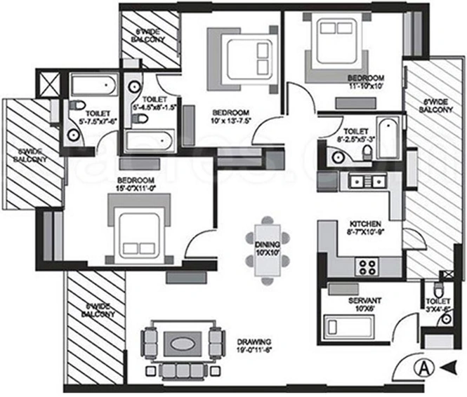 3 BHK Flat in Gulshan GC Grand in Indirapuram, Ghaziabad - Image 538350