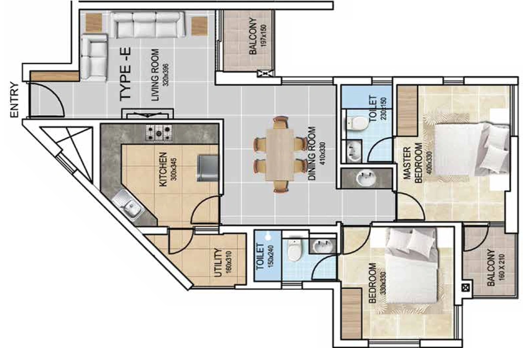 2 BHK Flat in National Treedom Park in Vyttila, Kochi - Image 537899