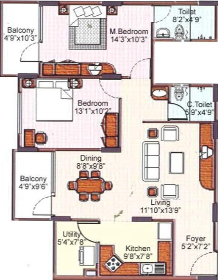 2 BHK Flat in Oceanus Crescent in Nedumbassery, Kochi - Image 537884
