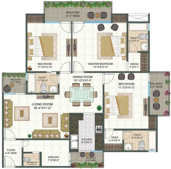3 BHK Flat in MR Platinum 321 in Raj Nagar Extension, Ghaziabad - Image 538324