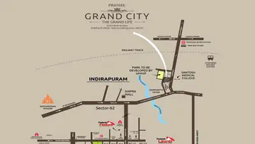 Location of Prateek Grand Carnesia - Image 61200