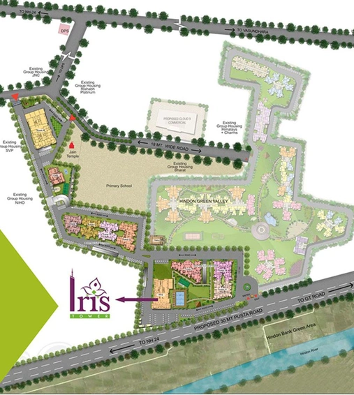 Master Plan of Rishabh Iris Tower in Indirapuram, Ghaziabad - Image 61541