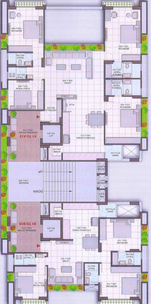 Floor Plan of Aawaass Apple in Sargasan, Gandhinagar - Image 64285