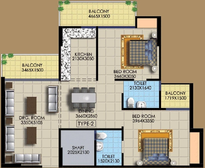 2 BHK Flat in Sarvottam KSN Square in Vasundhara, Ghaziabad - Image 668322