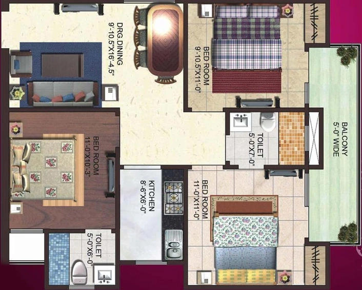 3 BHK Flat in SG Impression Plus in Raj Nagar Extension, Ghaziabad - Image 538115