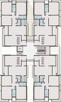 Floor Plan of Shreeji Jainam 16 in Raysan, Gandhinagar - Image 64418