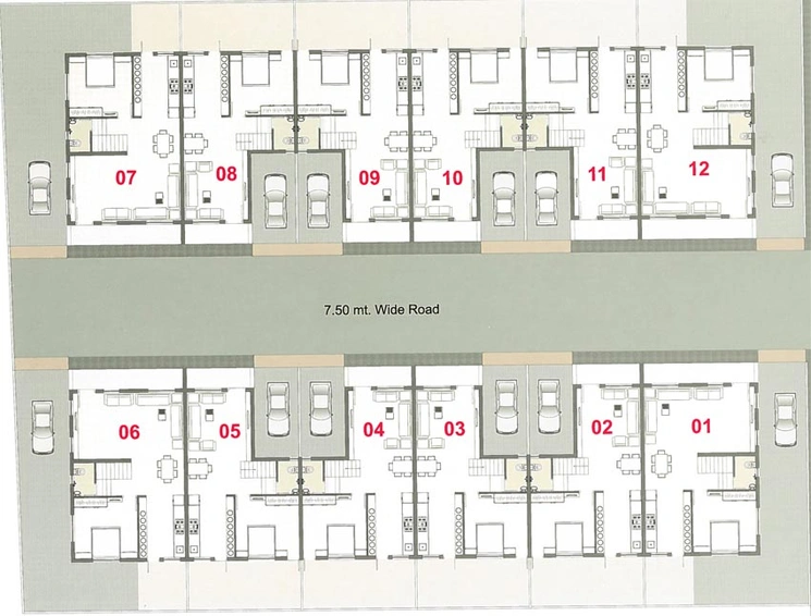 Master Plan of Krishna Nand Bunglows in Pethapur, Gandhinagar - Image 64600