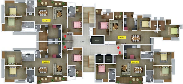 Floor Plan of Noel Octave in Kaloor, Kochi - Image 61440
