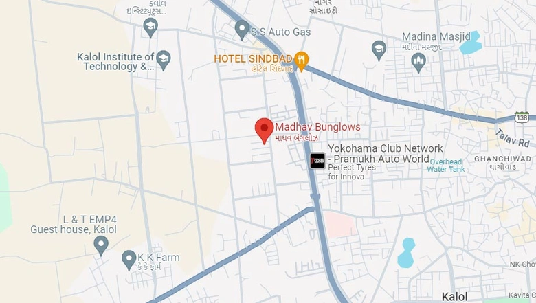 Location of Madhav Radhe Bunglows in Kalol, Gandhinagar - Image 63352