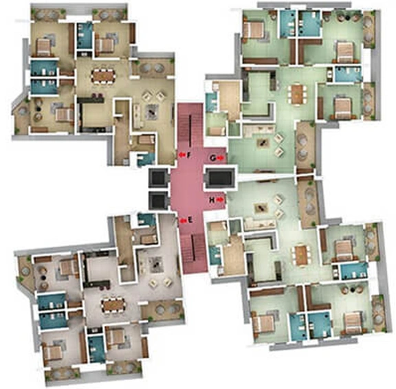 Floor Plan of Noel Cloud Walk in Nettoor, Kochi - Image 61813