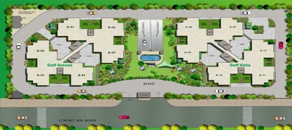 Master Plan of Keltech Kumar Golf Vista in Crossings Republik, Ghaziabad - Image 62457