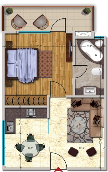 1 BHK Flat in Oxirich Square One in Indirapuram, Ghaziabad - Image 539581
