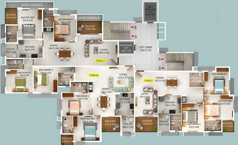 Floor Plan of Varma Symphony in Edappally, Kochi - Image 61851