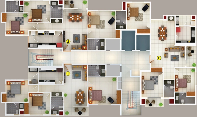 Floor Plan of Yeskay Regalia in Kadavanthra, Kochi - Image 62155