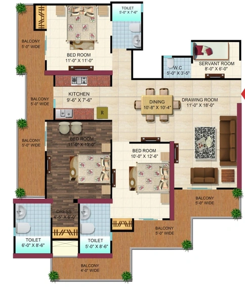 3 BHK Flat in Metro Suites Glitz in Vasundhara, Ghaziabad - Image 539709