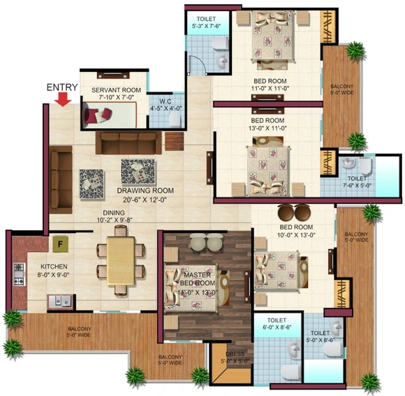 4 BHK Flat in Metro Suites Glitz in Vasundhara, Ghaziabad - Image 539710