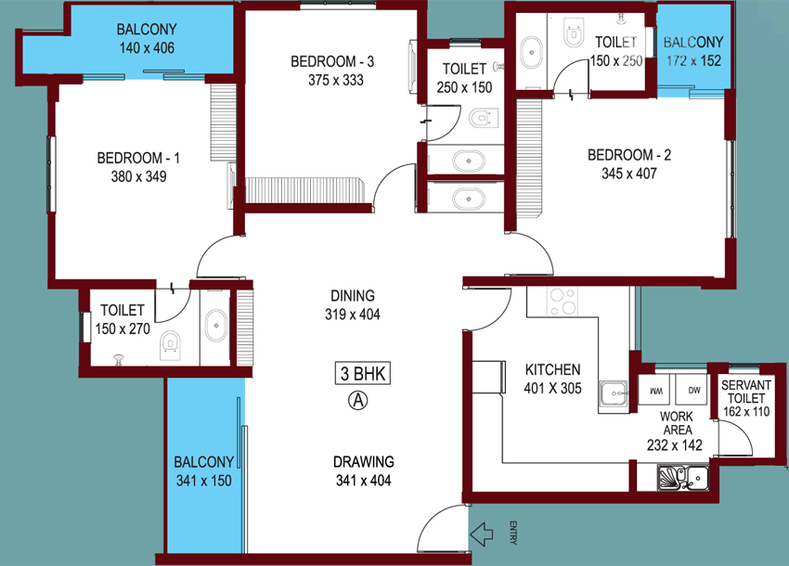 3 BHK Flat in ABAD Ikebana in Panampally Nagar, Kochi - Image 540067