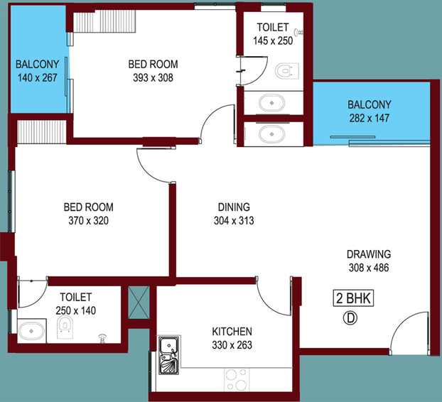 2 BHK Flat in ABAD Ikebana in Panampally Nagar, Kochi - Image 540066