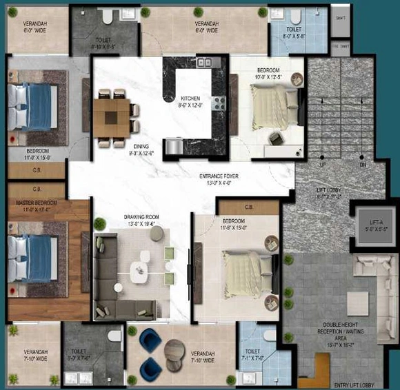 4 BHK Flat in Mahesh Monk Monastery in Raj Nagar Extension, Ghaziabad - Image 545194