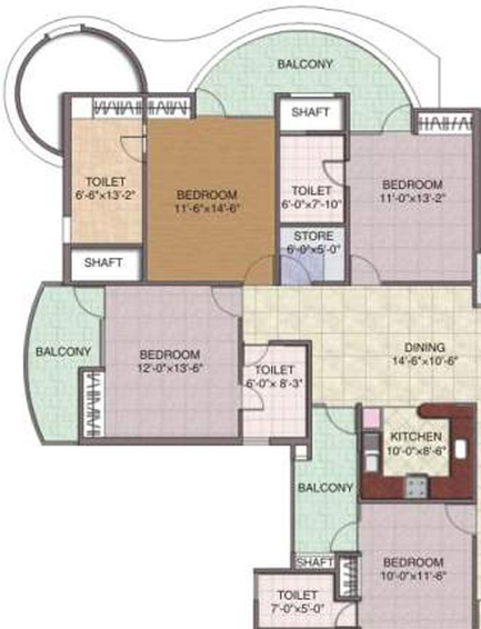 4 BHK Flat in Sethi Max City Park Sapphire in Vaishali, Ghaziabad - Image 546086