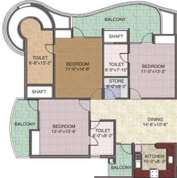 3 BHK Flat in Sethi Max City Park Sapphire in Vaishali, Ghaziabad - Image 546085