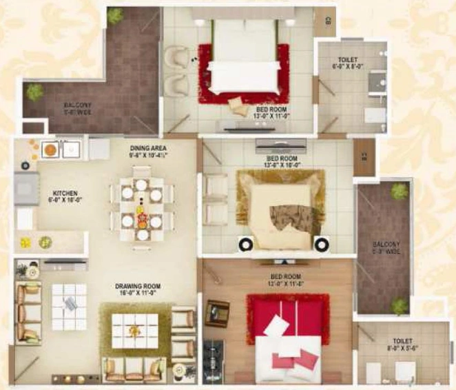 3 BHK Flat in SVP The Imperial in Nehru Nagar, Ghaziabad - Image 545164
