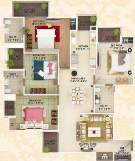 4 BHK Flat in SVP The Imperial in Nehru Nagar, Ghaziabad - Image 545167