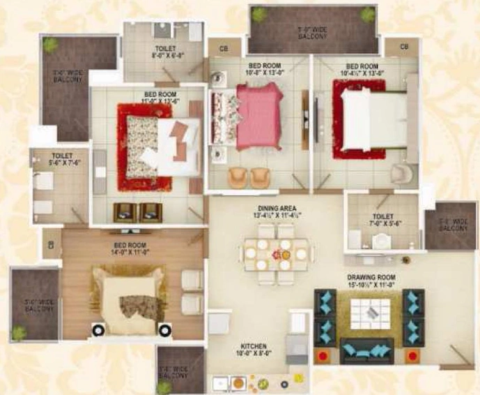 4 BHK Flat in SVP The Imperial in Nehru Nagar, Ghaziabad - Image 545166
