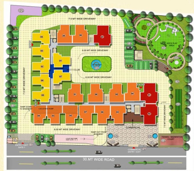 Master Plan of Bankey Aggarwal Heights in Raj Nagar Extension, Ghaziabad - Image 62518