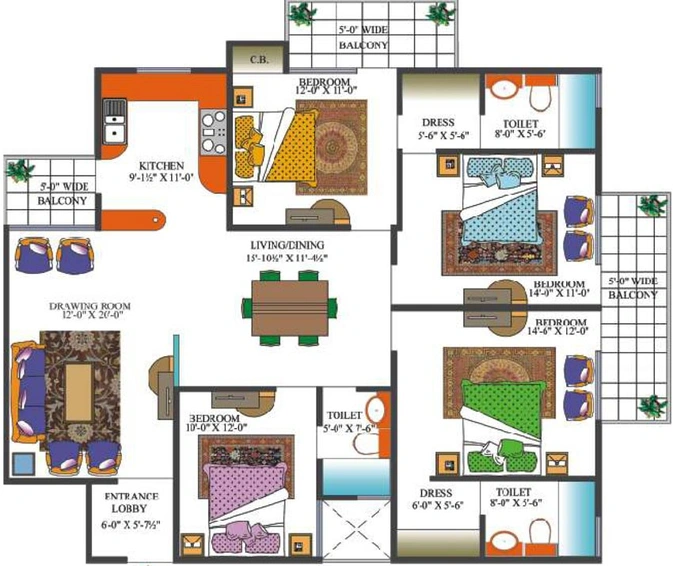 4 BHK Flat in Divyansh Pratham in Indirapuram, Ghaziabad - Image 545153