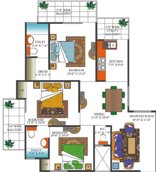 3 BHK Flat in Divyansh Pratham in Indirapuram, Ghaziabad - Image 545151