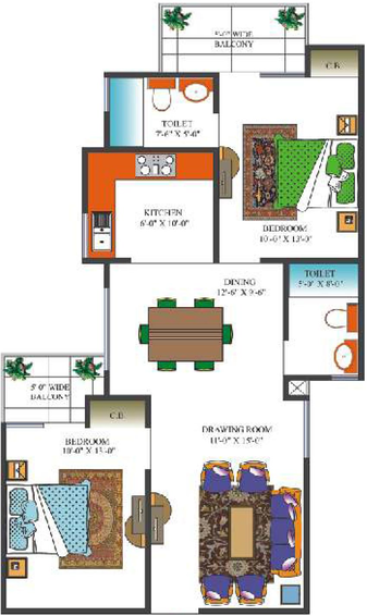 2 BHK Flat in Divyansh Pratham in Indirapuram, Ghaziabad - Image 545150