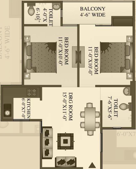 2 BHK Flat in GMD Urban Square in Vasundhara, Ghaziabad - Image 539946