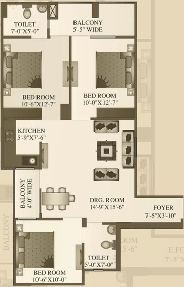 3 BHK Flat in GMD Urban Square in Vasundhara, Ghaziabad - Image 539949