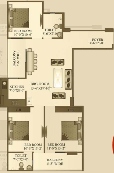 3 BHK Flat in GMD Urban Square in Vasundhara, Ghaziabad - Image 539950