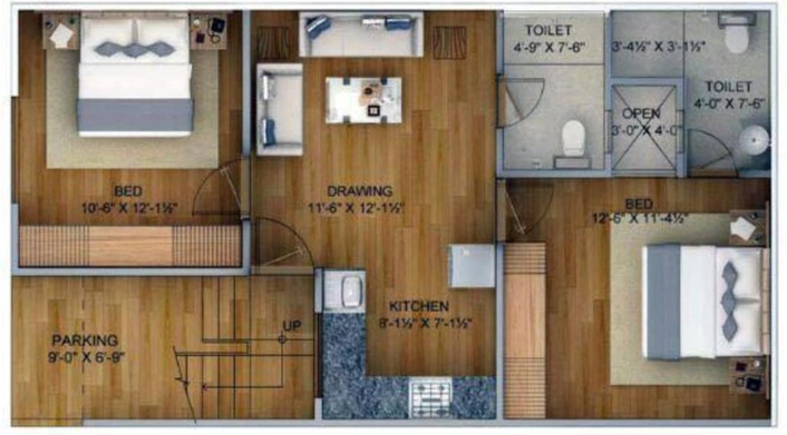 2 BHK House/Villa in Rajpushp Janhit Awas Yojna in Lal Kuan, Ghaziabad - Image 546046