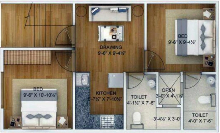2 BHK House/Villa in Rajpushp Janhit Awas Yojna in Lal Kuan, Ghaziabad - Image 546045