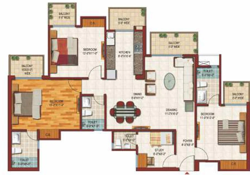3 BHK Flat in Savfab Saviour Park in Mohan Nagar, Ghaziabad - Image 545098