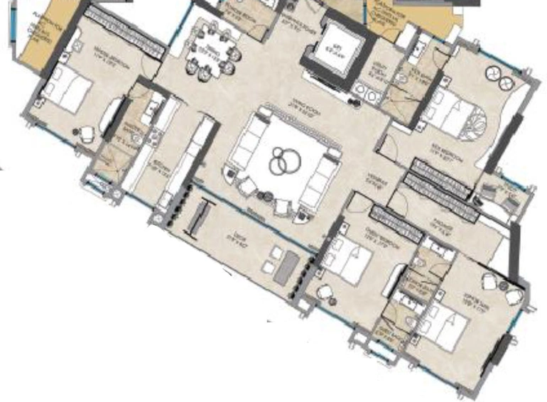 4 BHK Flat in Bharat Juhu Acropolis in Vile Parle West, Mumbai - Image 443599