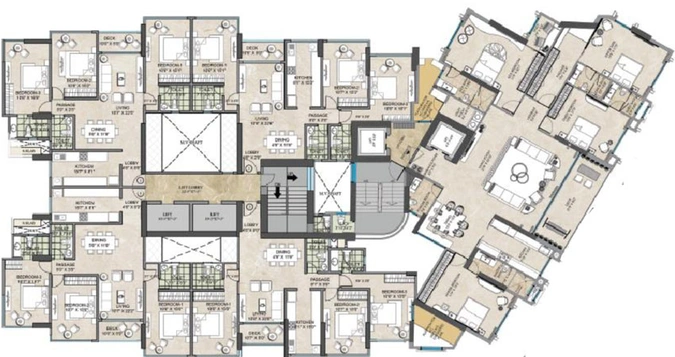 Floor Plan of Bharat Juhu Acropolis in Vile Parle West, Mumbai - Image 21807