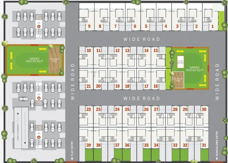 Master Plan of Radhe Vrundavan Residency in Vavol, Gandhinagar - Image 63864