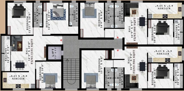 Floor Plan of Avittam Thiruneelakandar in Pammal, Chennai - Image 61667