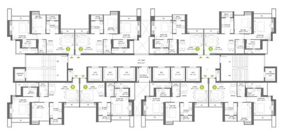 Floor Plan of Shapoorji Northern Lights in Hiranandani Estate, Thane - Image 122334