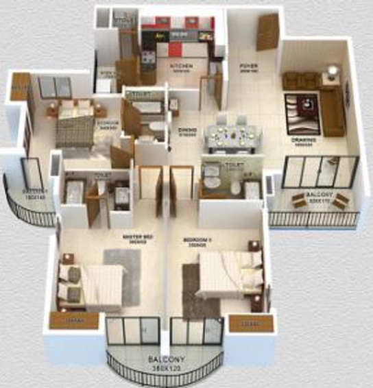 3 BHK Flat in Livit Harmony in Aluva, Kochi - Image 544224