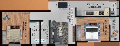 2 BHK Flat in Avittam Dronachariyar in Chromepet, Chennai - Image 541659