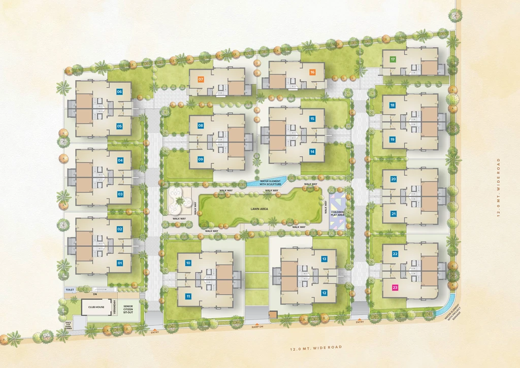 Master Plan of Fortune Kimberly 2 in Raysan, Gandhinagar - Image 398525