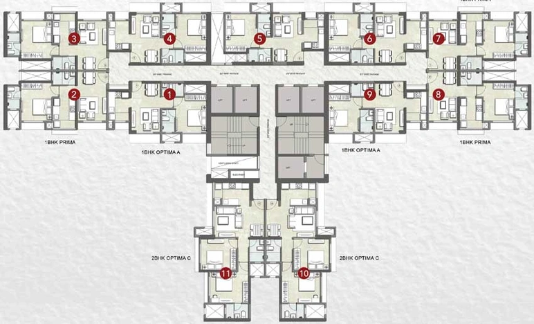 Floor Plan of Kalpataru Srishti Namaah in Mira Road East, Thane - Image 59731