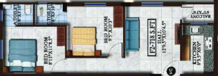 2 BHK Flat in Avittam Andal in Pammal, Chennai - Image 541692
