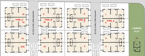 Master Plan of Kedar Villa in Uvarsad, Gandhinagar - Image 65244